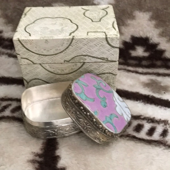 Antique tin pill box